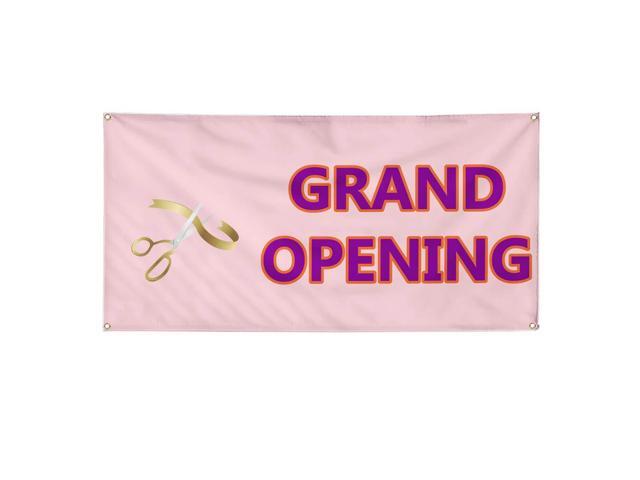 Vinyl Banner Multiple Sizes Grand Opening Outdoor Advertising Printing N Business Outdoor Weatherproof Industrial Yard Signs Pink 10 Grommets...