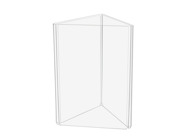 Three Panel Sided Acrylic Table Tent Sign Holder Table Top Menu Holder