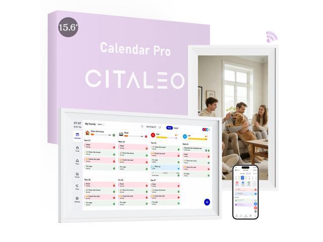 Digital Calendar Wall Touch Screen, No subscription fees,15.6 Inch Smart Electronic Calendar with WiFi, Chore Chart, Meal Planner, Voice Record,...