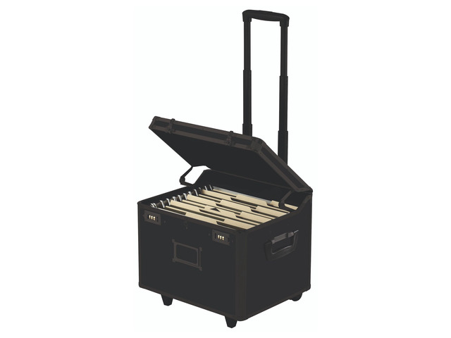 Locking Mobile File Chest, Letter/Legal Files, 17.5' X 15.5' X 14.5', Black