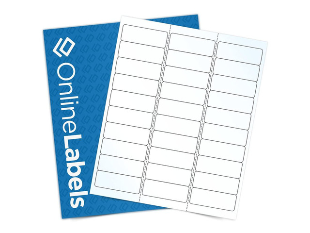 2.625 x 1 Clear Gloss Address Labels (Inkjet Printers Only) - Pack of 7,500 Labels, 250 Sheets - OnlineLabels