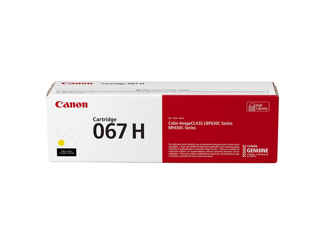 Genuine 067 Yellow Toner Cartridge High Capacity Compatible with LBP633Cdw, LBP632Cdw, MF652Cdw, MF653Cdw, MF654Cdw, MF656Cdw