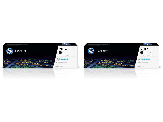 201A Black Toner Cartridge Printers Works with Color LaserJet Pro M252; Color LaserJet Pro MFP M277 Series CF400A,(Pack of 2)