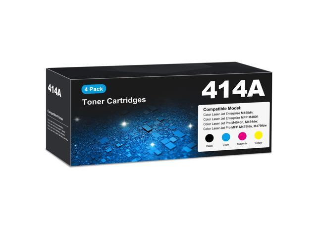 414A Toner Cartridge 4 Pack High Yield MFP M479fdw (with Chip) Compatible for HP 414A 414X Work for Color Laser Jet Pro MFP M479fdw Toner M454dw...