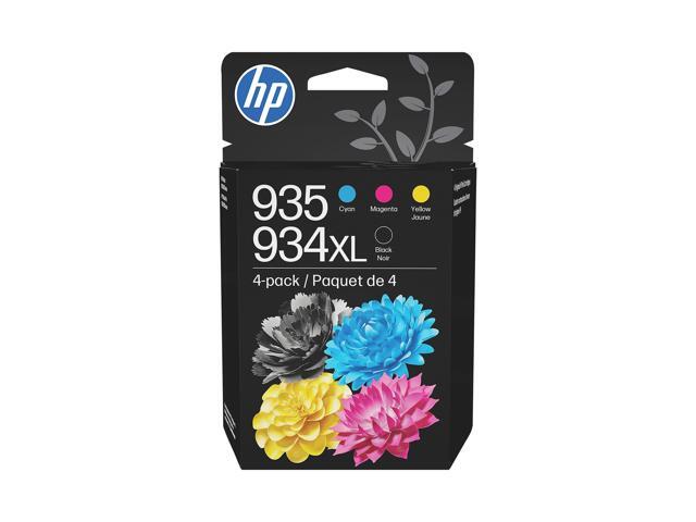 Original 935 Cyan, Magenta, Yellow / 934XL Black Ink Cartridges (4-Pack) Works OfficeJet 6810; OfficeJet Pro 6230, 6830 Series N9H66FN