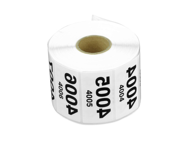 Reverse Consecutive Numbers Labels (0001-5000), 2 x 1 inch, 1 Roll For QC, Inventory, Marking, Counting, Live Sales, Sticker Labels