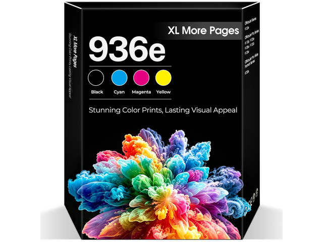 936e 936 Ink Cartridges OfficeJet Pro 9125e 9120e 9135e Compatible with HP 936e 936 936XL Ink Combo Pack HP936 HP936e for OfficeJet 9122e Pro 9120e...