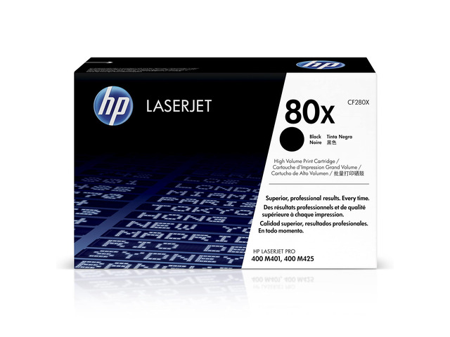 80X Black High-Yield Toner Cartridge Works with LaserJet Pro 400 M401, MFP M425 CF280X