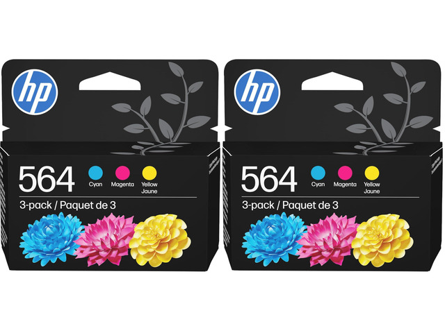 564 Cyan,Magenta,Yellow Ink Cartridges Works with DeskJet 3500; OfficeJet 4620; PhotoSmart B8550,C6300,D5400,D7560,5500,6510,6520,7500,Plus ...