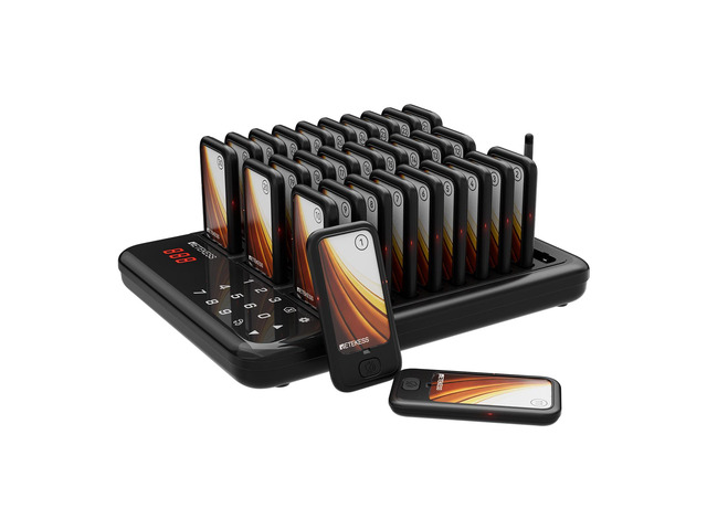 TD173P Buzzers for Restaurant, Pager System, 30 Beepers for Food Court, Bar, Resort, Maximum Call Range 800M, Turn Off The Beep, 7 Prompt Modes,...