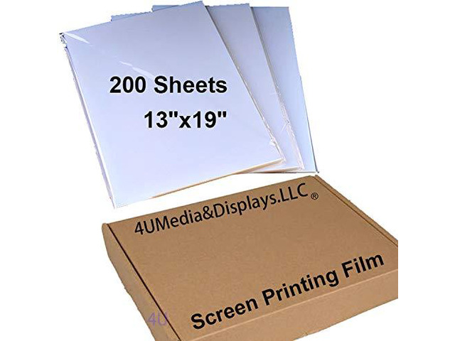 13'x19' 200 Sheets Waterproof Inkjet Transparency Silk Screen Printing positive Film Paper