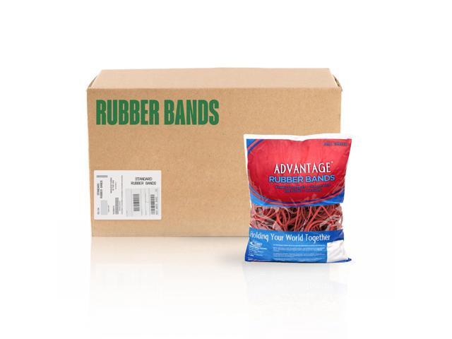 Advantage Rubber Bands, Size #117B (7' x 1/8'), 25 lb. Case (Contains 25-1 lb. Bags), Red (97404CS)