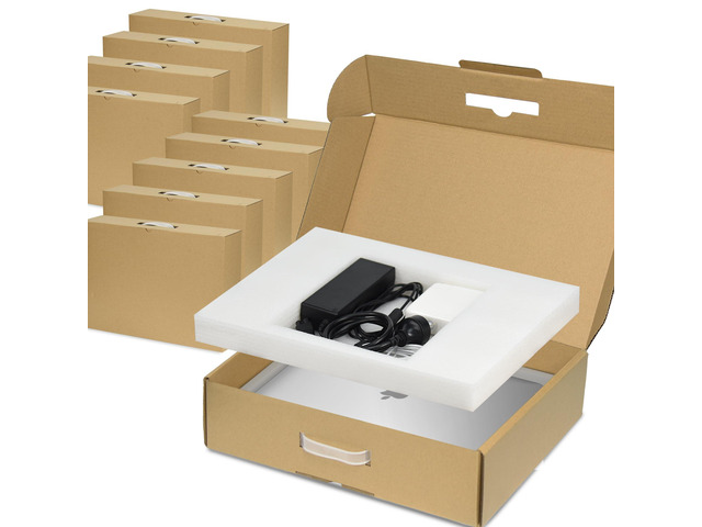 10-Pack Laptop Box with Protection Foam, Handmade Laptop Sleevess, Cardboard Laptop Shipping Box, Secure Mailer Box for up to 17.3 Inches Notebook...