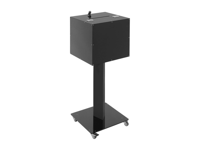 Suggestion Box with Stand 39' H Donation Boxes Movable Suggestion Box with Bar Slot & 2 Lock Floor Standing Ballot Boxes for Voting, Charity...