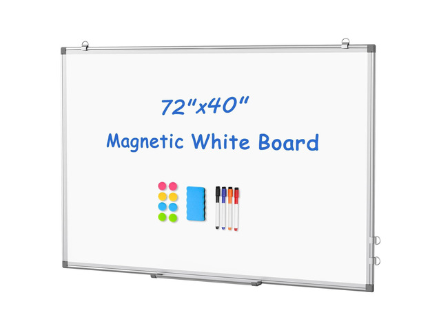 Extra Large White Board 72x40 Double-Sided Dry Erase Magnetic Wall Magnetic Whiteboard Wall, Double-Sided Dry Erase, Smooth Writing Easy Clean,...