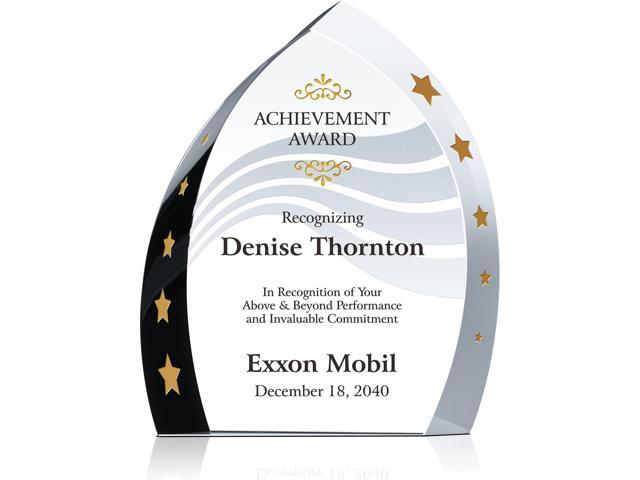 Custom Engraved Crystal Ignite Achievement Award Plaque, Unique Personalized Crystal Corporate Employee Recognition Award Trophy (M - 7')