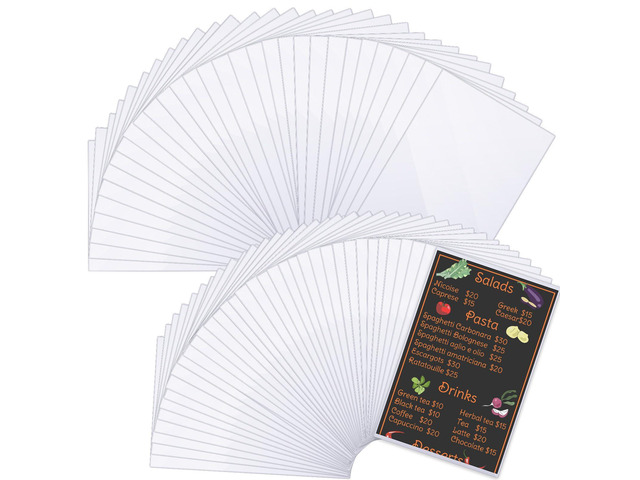 200 Pcs 8.5' x 14' Clear Plastic Menu Sleeves Covers Legal Size for Restaurant Menu Protector, 8.5' x 14' Rigid Print Protectors, Clear Hard...