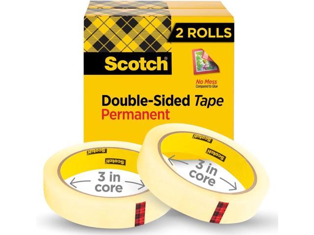 Double Sided Tape, 3/4 in x 1296 in, 2 Rolls (665-2P34-36) (Pack of 12)