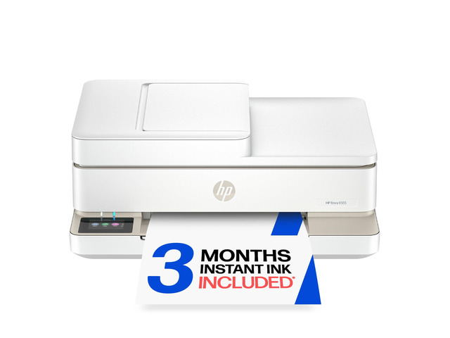 Envy 6555 Wireless All-in-One Color Inkjet Printer, Print, Scan, Copy, Duplex Printing Best-for-Home, 3 Month Trial of Instant Ink Included,...