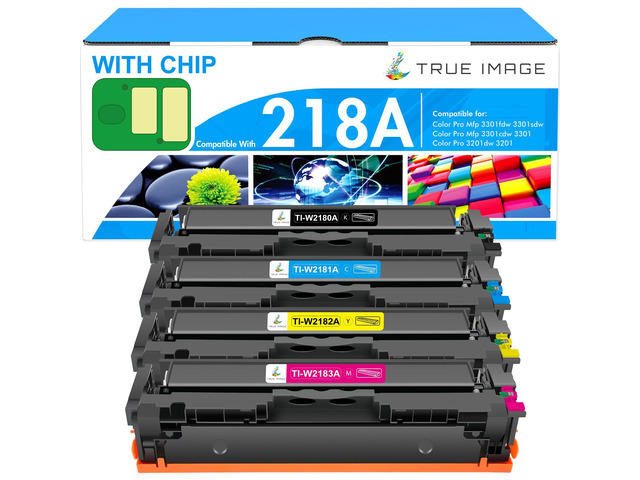 218A Toner Cartridges 4 Pack for HP 218 218X W2180A 3301fdw 3301sdw 3301 Compatible for HP Color LaserJet Pro MFP 3301fdw 3201dw 3301sdw 3301cdw...