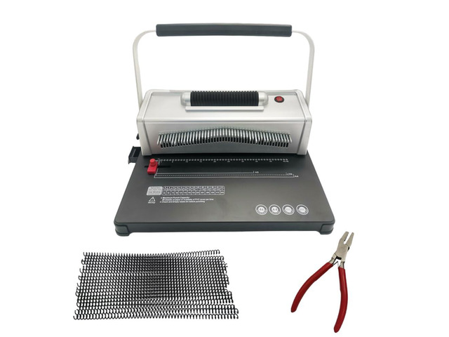 Spiral Coil Binding Machine,Electric Coil inserter,46 Holes 4:1 Pitch Spiral Coil Binder,Manual Round Hole Punch Book Binder,Adjustable Side...