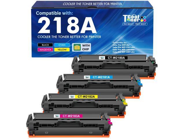 218A Toner Cartridges 4 Pack for HP 218A Toner 218X 218 MFP 3301fdw 3201dw Compatible for HP Color LaserJet Pro MFP 3301 3201dw 3301sdw 3301fdw...