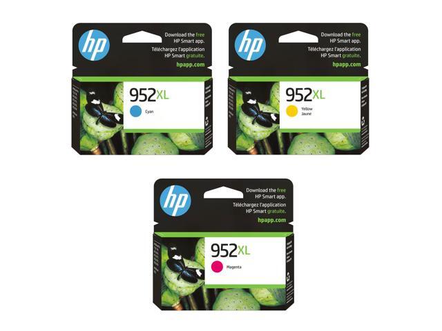 952XL Cyan, 952XL Yellow and Magenta High-Yield Ink Cartridge - 3 Pack Works OfficeJet 8702, OfficeJet Pro 7720, 7740, 8210, 8710, 8720, 8730,.