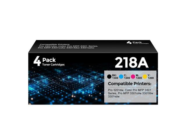 218A Toner Cartridges 4 Pack Compatible for HP 218A 218X Toner with 218A Toner Color Laserjet Pro 3201dw MFP 3301fdw 3301sdw 3301cdw...