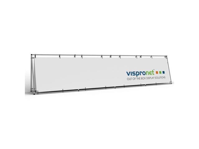 Horizontal A-Frame Banner Stand - 3ft x 14ft Aluminum Outdoor Display for Promotional & Sporting Events, Weather-Resistant, Portable Frame Only