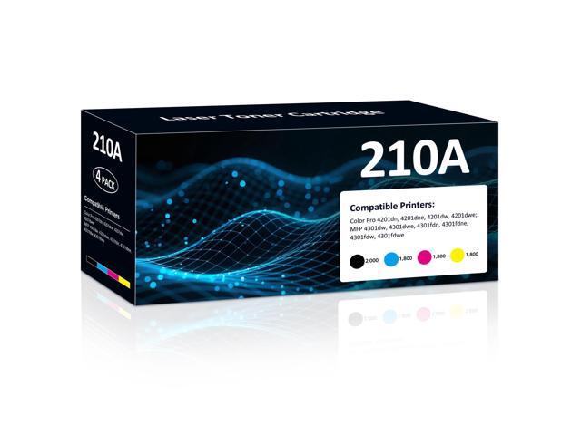 210A Toner Cartridges 4Pack Compatible for HP MFP 4301fdw 4201 4301 Printer Compatible for HP 210A 210X Toner Cartridges for HP Laser Jet Pro MFP.