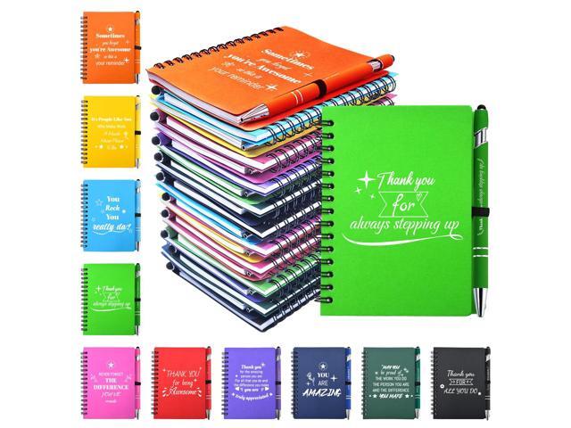 120 Pcs/60 Sets Employee Appreciation Gifts Bulk, Inspirational Notebooks with Motivational Pens for Staff, Thank You Gifts for Coworkers,.
