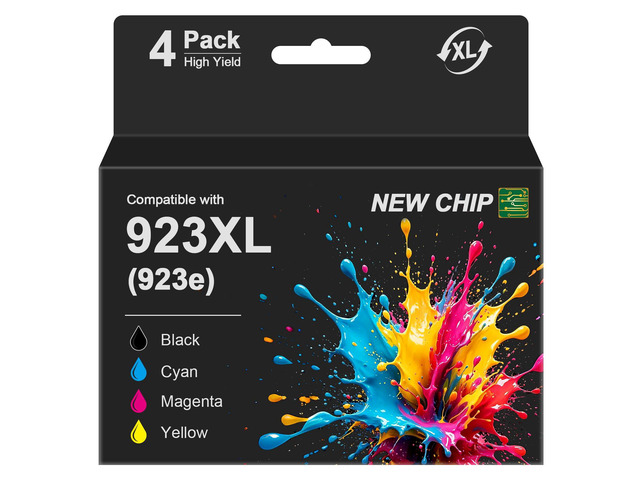923XL 923e Ink Cartridges Combo Pack for HP Office Jet Pro 8130e 8125e for HP 923 923e 923XL HP923 Ink Cartridges Black and Color Work with HP...