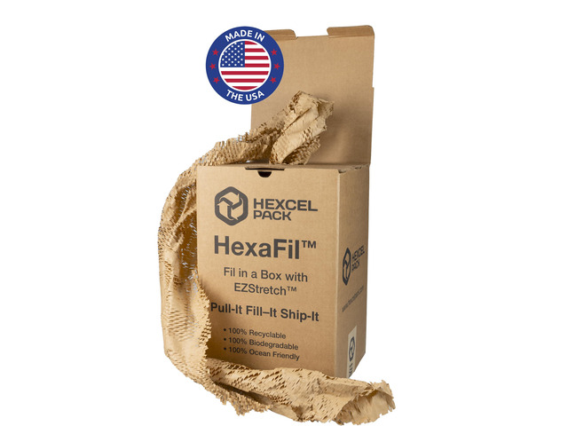 HexaFil Honeycomb Packing Kraft Paper 15' x 20400' (1700 ft) in Self-Dispensed Box - Patented Cushioning Box Filler for Void Filling, Moving,...