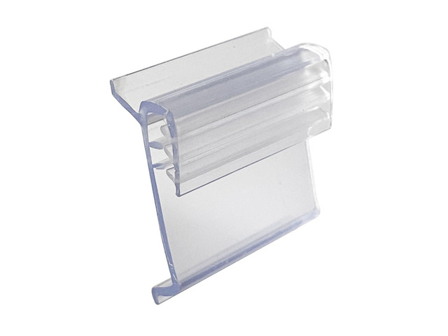 Retail Shelf Tag Sign Holder, Gripper Clip On Shelf Talker, 1 1/4 High Inch by 1 Inch Wide, 100 Pack