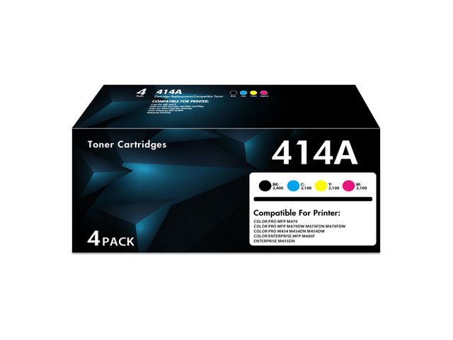 414A 414X Toner Cartridges 4 Pack for MFP M479fdw High Yield (with Chip) Compatible for HP 414A W2020A for Color Laserjet Pro MFP M479fdn M454dw...