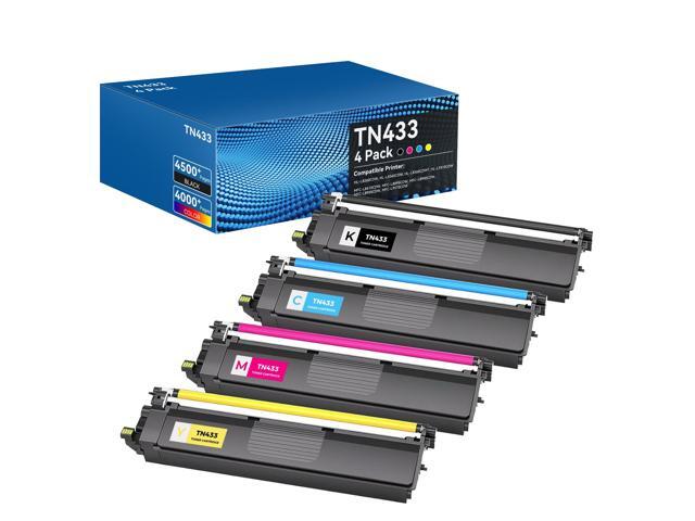 TN433 Toner Cartridges 4 Pack Compatible with Brother HL-L8360CDW TN433 TN431 Toner Work for MFC-L8610CDW L8895CDW L8900CDW L8905CDW L9570CDW...