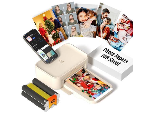 4x6 Photo Printer, CP4100 Instant Photo Printer for iPhone & Android with 108 Sheets & 2 Cartridges, Wireless Portable Picture Printer, 300DPi...