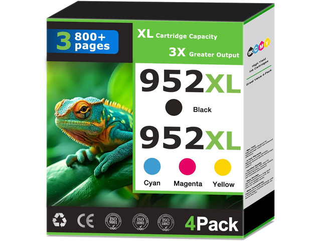 952XL Ink Cartridges Compatible for HP 952 Ink Cartridges Combo Pack Work with HP Printer OfficeJet Pro 8710 7740 8702 8715 8720 7720 8730 Printer...
