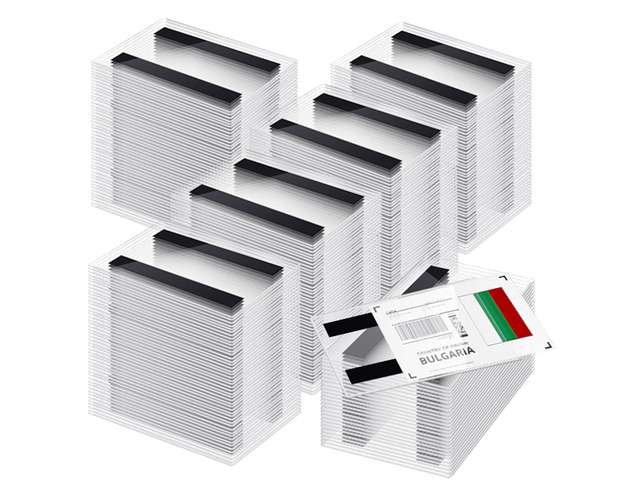 400 Pcs Magnetic Label Holder 5.5 x 3.5 Inches Pallet Rack Sign Holder Clear Plastic Protectors Magnetic Data Card Holders File Cabinet Labels for...
