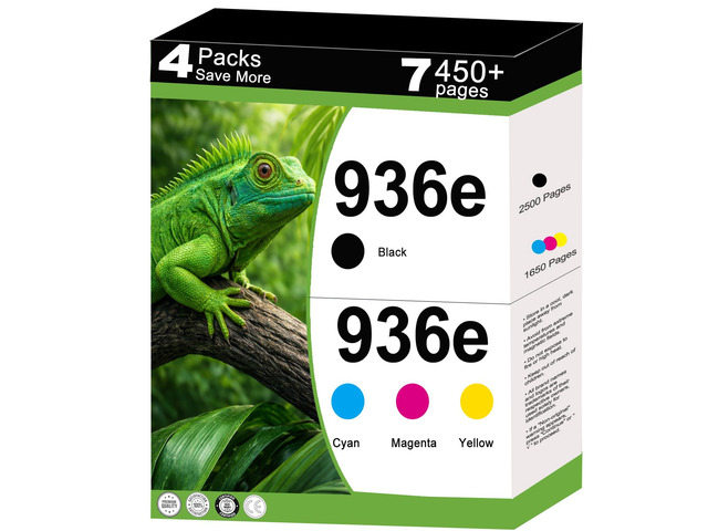 936e Ink Cartridges Compatible Replacement for HP 936 XL 936XL Combo Fit for OfficeJet 9122e Pro 9120 9120e 9125 9110b 9120b 9130b Wide Format...