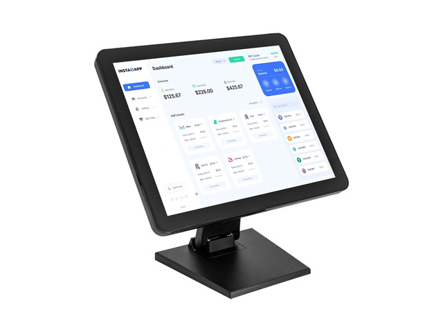 17 inch POS Touch Screen Monitor, POS Cash Register Monitor Cash Register with Capacitor Pen LED Cashs Register System Accessory Screen w/Power...