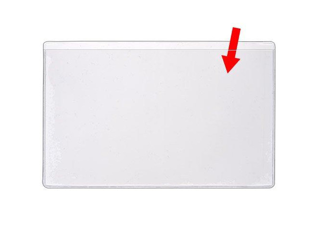 StoreSMART - 6' x 9' Non-Adhesive Vinyl Plastic Pocket - Open Long Side - 100 Pack - PE109L-C-100