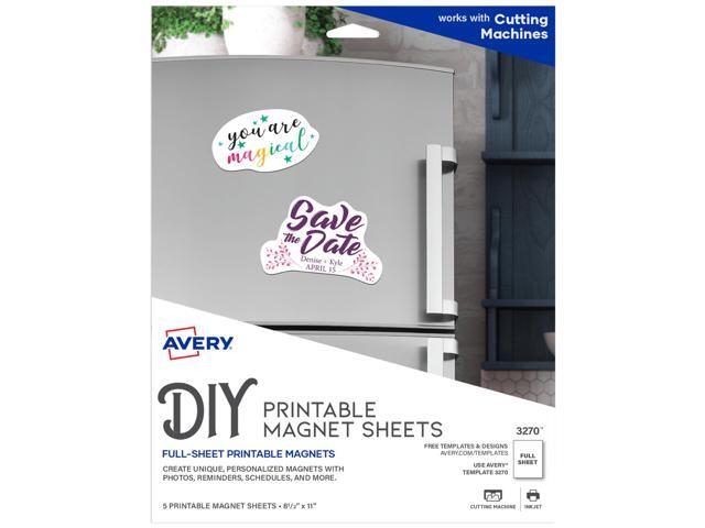 Printable Magnet Sheets, 8.5' x 11', Inkjet Printer, Pack of 60 Matte White Sheets (3270)