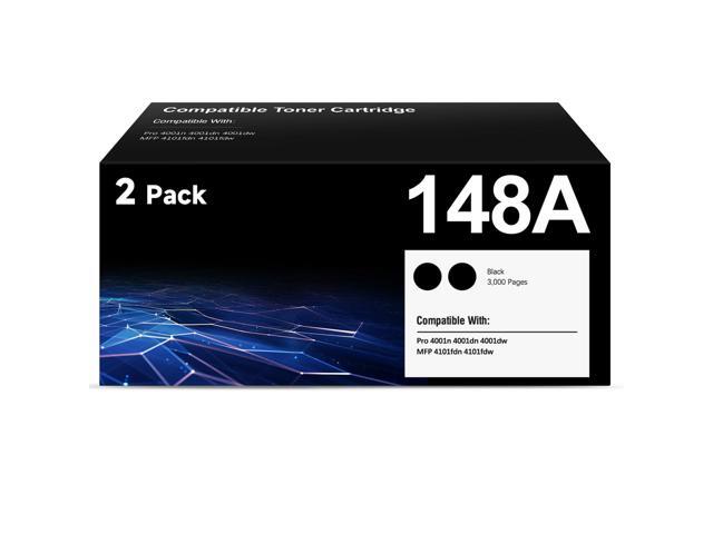 148A Toner Cartridges Black (2-Pack) 148A 148X W1480A W1480X Compatible for HP Pro MFP 4101fdw 4101fdn 4001dw 4001dn 4001n Printer