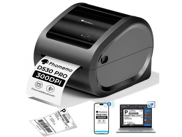 300DPI Ethernet Thermal Label Printer 4x6 with Built-in Paper Bin D530Pro shipping label printer for small business/home/office,...