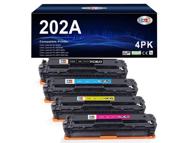 202A Toner Cartridges - 4 Pack for HP 202A M254dw M281cdw M281fdw M281fdn Compatible for HP Color LaserJe Pro M254dw MFP M281cdw, M281fdw M281fdn...