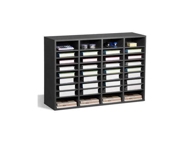 Literature Organizer, 36 Compartments Office Mailbox with Adjustable Shelves, Wooden Mailbox Sorter Medium Density Fiberboard Office Home Classroom...