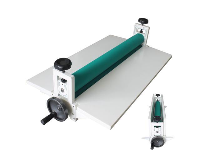 14 Inch Cold Laminating Machine Hand Crank Pressure Cold Roll Laminator Manual Vinyl Photo Film Laminator with Max Laminating Thickness 0.4 Inch