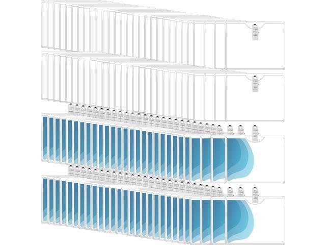800 Packs Name Tags with Clips and Printable Inserts Clip On Name Badges Customizable Clear ID Badge Holder with Clips 3' x 4' Horizontal PVC for.