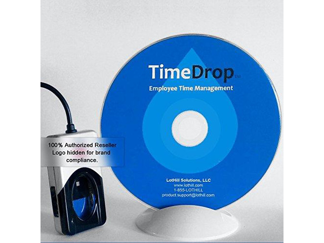 Employee Time Clock Software and Fingerprint Scanner, Time Attendance Tracker, Unlimited User Profiles, No Monthly Fees, Incl. Support and Updates,...